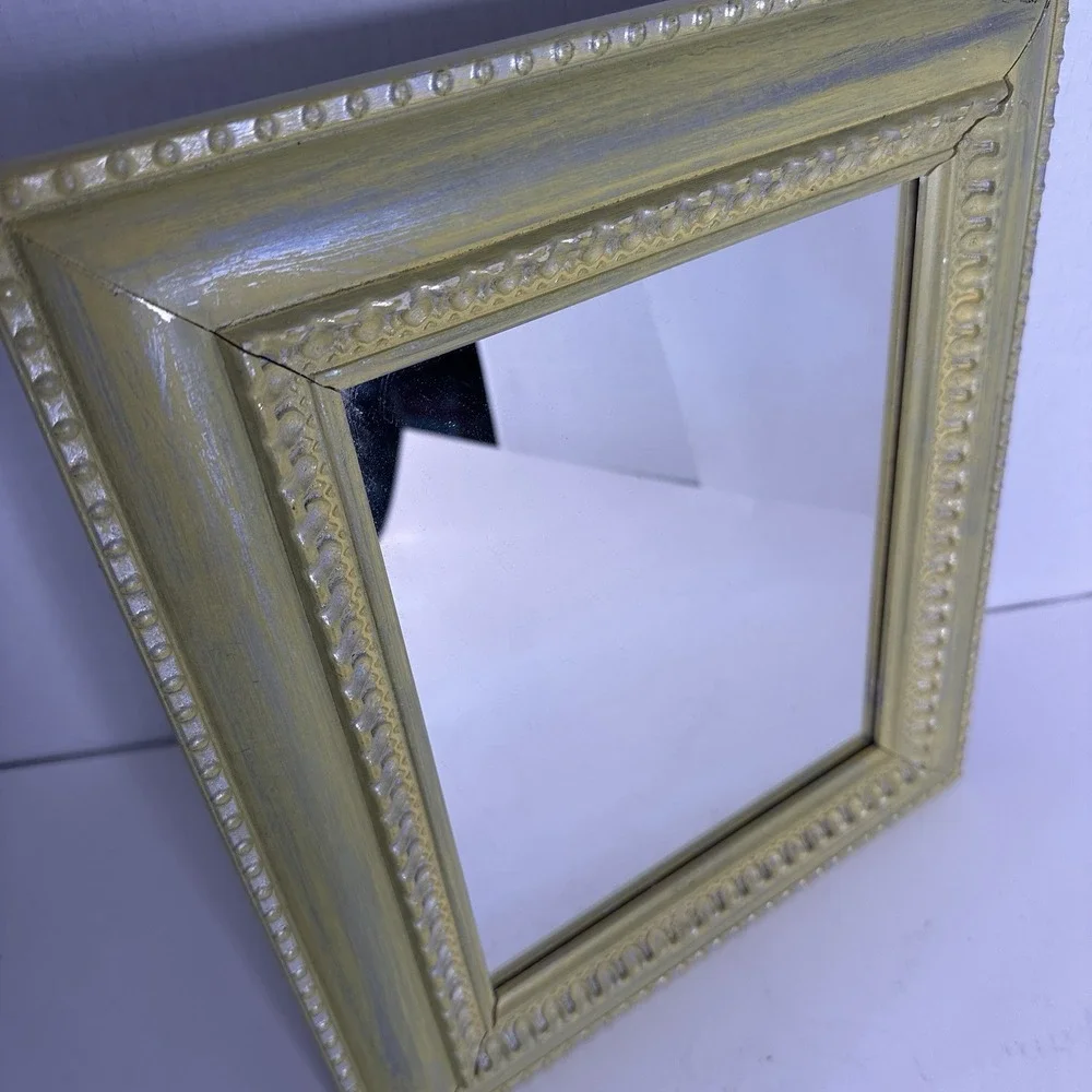 Vintage Wooden Refinished Framed Mirror Bohemian Cottage Core‎